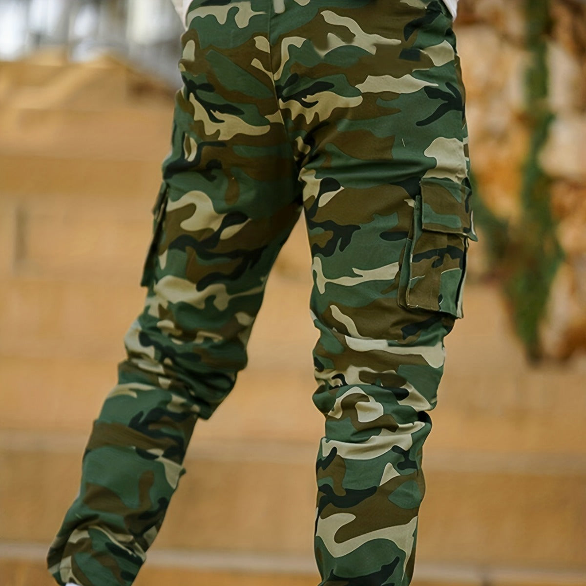 Multi-pocket Camouflage Ankle-tied Men's Overalls Fashion Sports Casual Pants Spring And Autumn