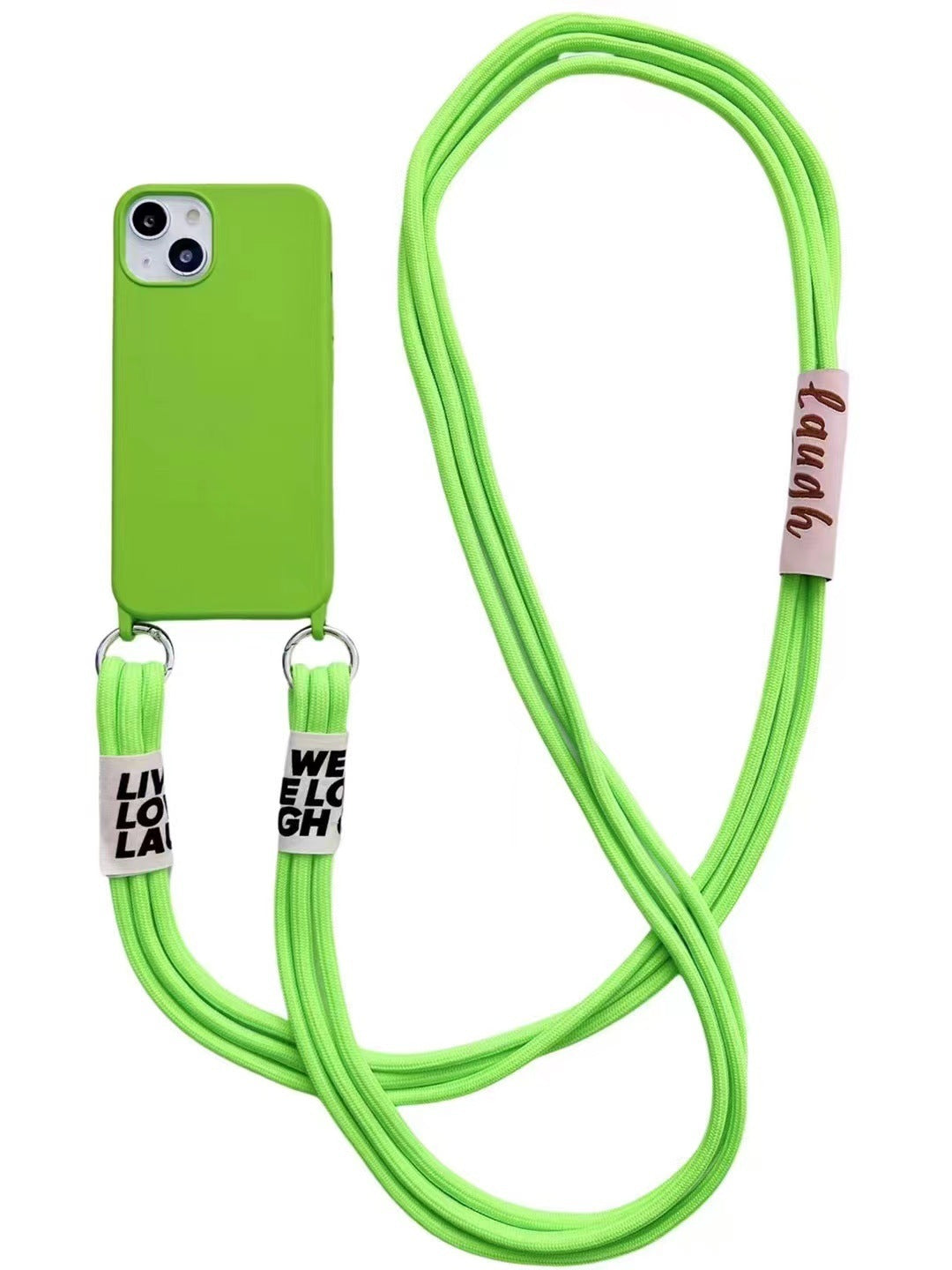 Long Diagonal Strap Liquid Silicone Phone Case