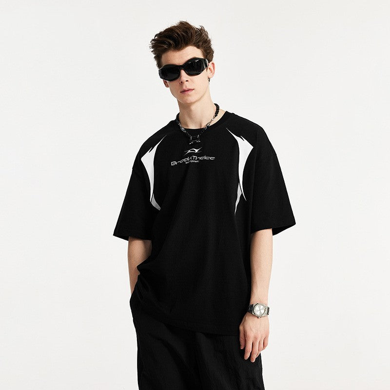 Printed T-shirt Simple Fashion Short Sleeve Men
