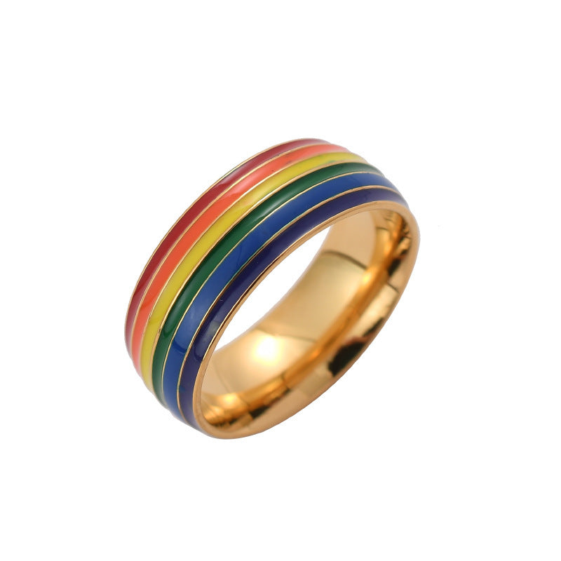 Fashion Rainbow Pride Ring