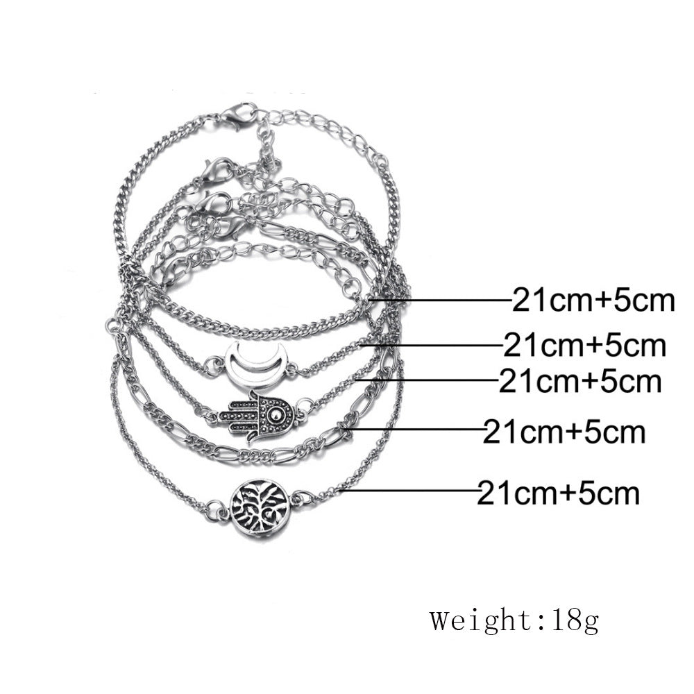 Handmade Creative Classic Simple Bracelet Five-piece Set