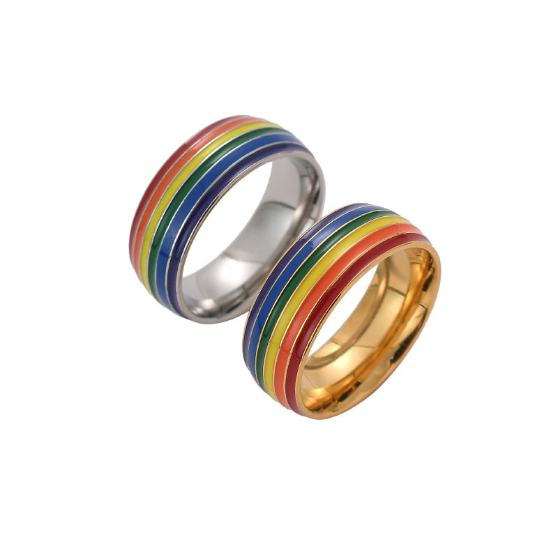 Fashion Rainbow Pride Ring