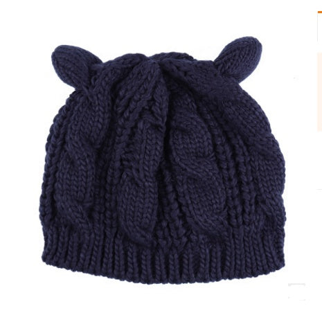Autumn Winter Cat Ear Knit Beanie