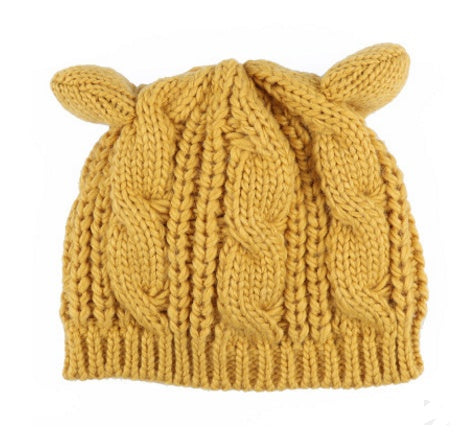 Autumn Winter Cat Ear Knit Beanie