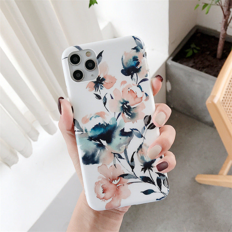 Compatible with Apple, Compatible with Apple , Simple Flower iPhone Case Silicone Soft Shell Apple Case