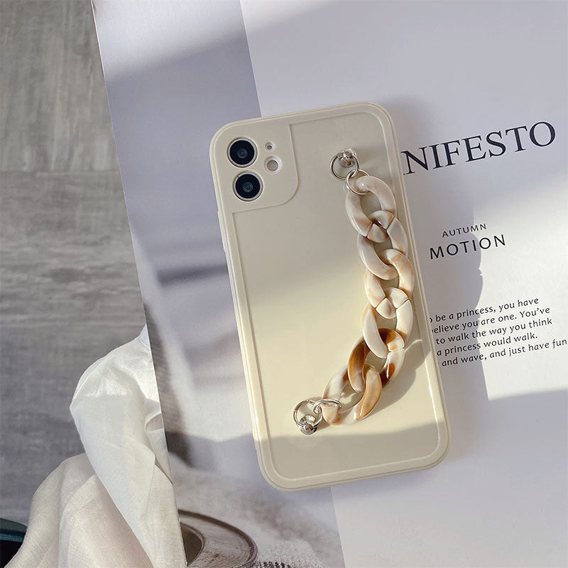 Compatible with Apple, Marble chain 12ProMax Apple iPhone11 photo frame glossy xr mobile phone case for 8p simple female