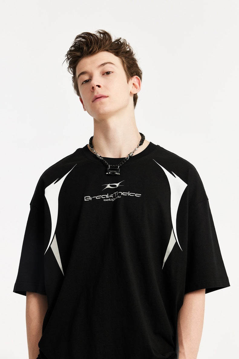 Printed T-shirt Simple Fashion Short Sleeve Men
