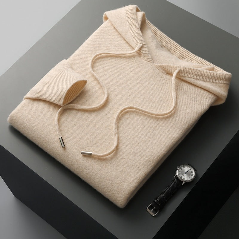 Men's Hooded Loose Knitted Sweater