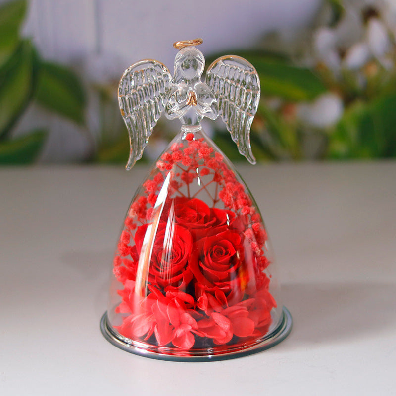 Eternal Rose Gift Box Angel Glass