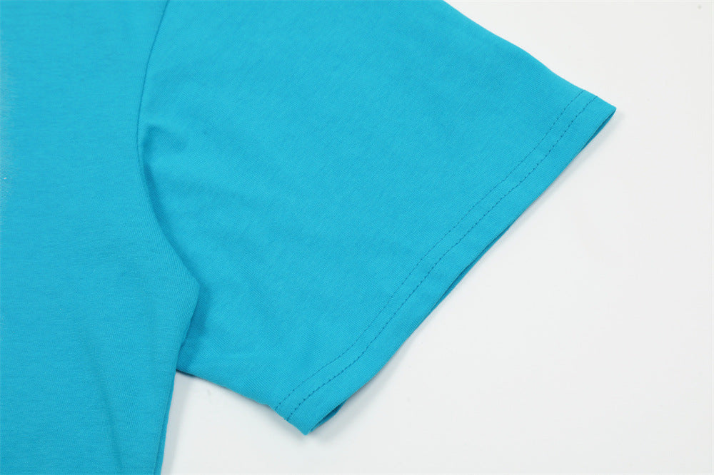 Abstract Animal Print Short-sleeved T-shirt For Men