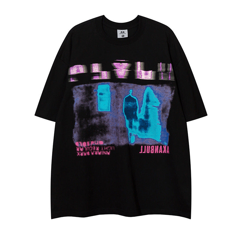 American Fashion Brand Printed Short-sleeved T-shirt