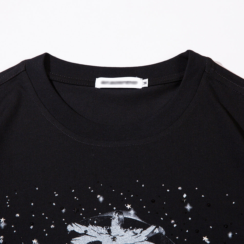 Mask Printed Short-sleeved T-shirt For Men