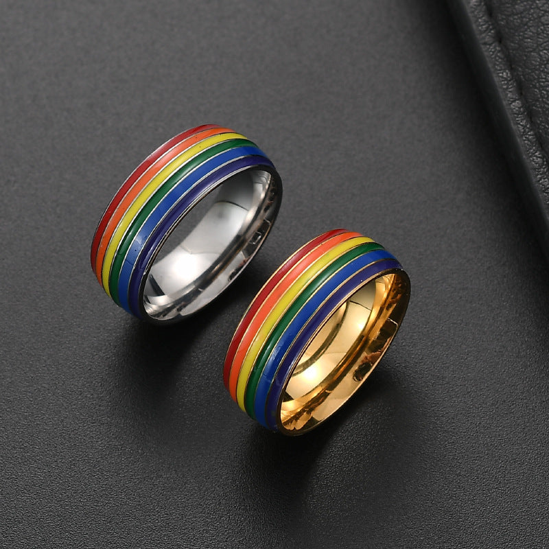 Fashion Rainbow Pride Ring