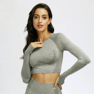 Gradient fitness long sleeve yoga Top
