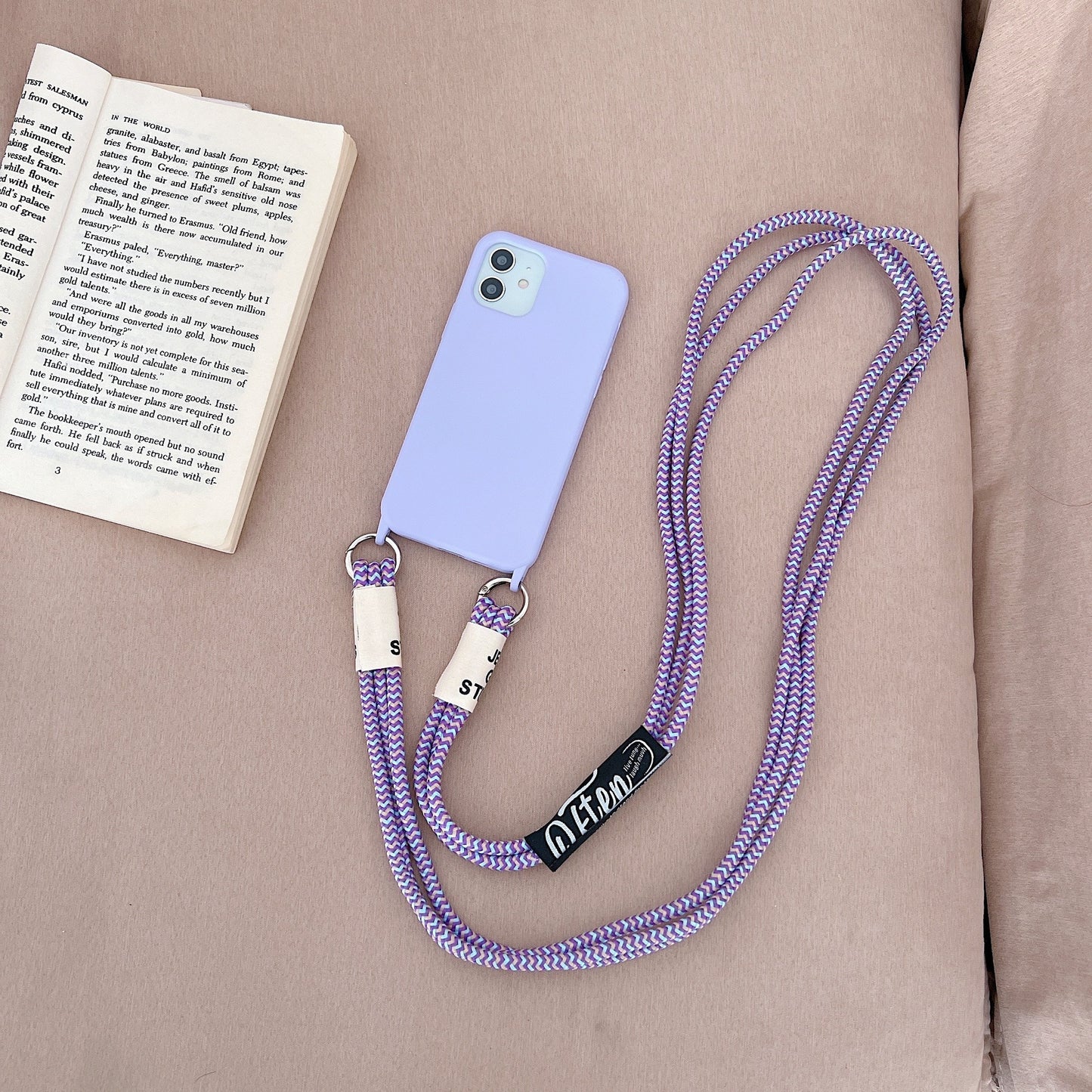 Long Diagonal Strap Liquid Silicone Phone Case