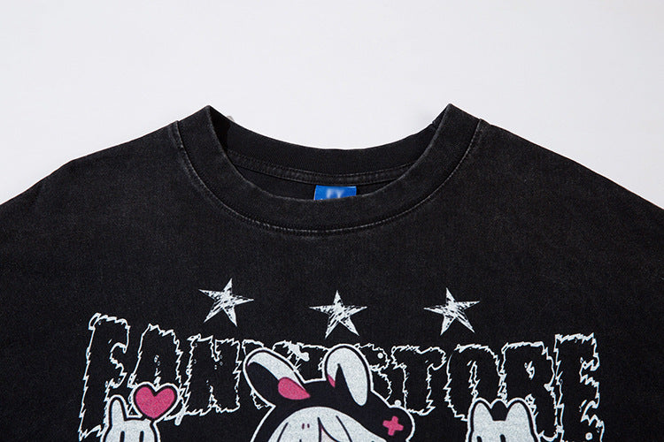 Anime Girl Print Short Sleeve Men And Women