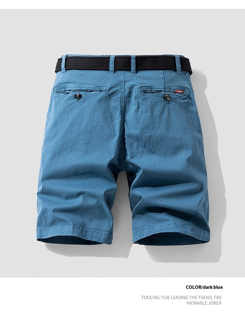 Hong Kong Style Loose Straight Men's Fifth Pants Summer