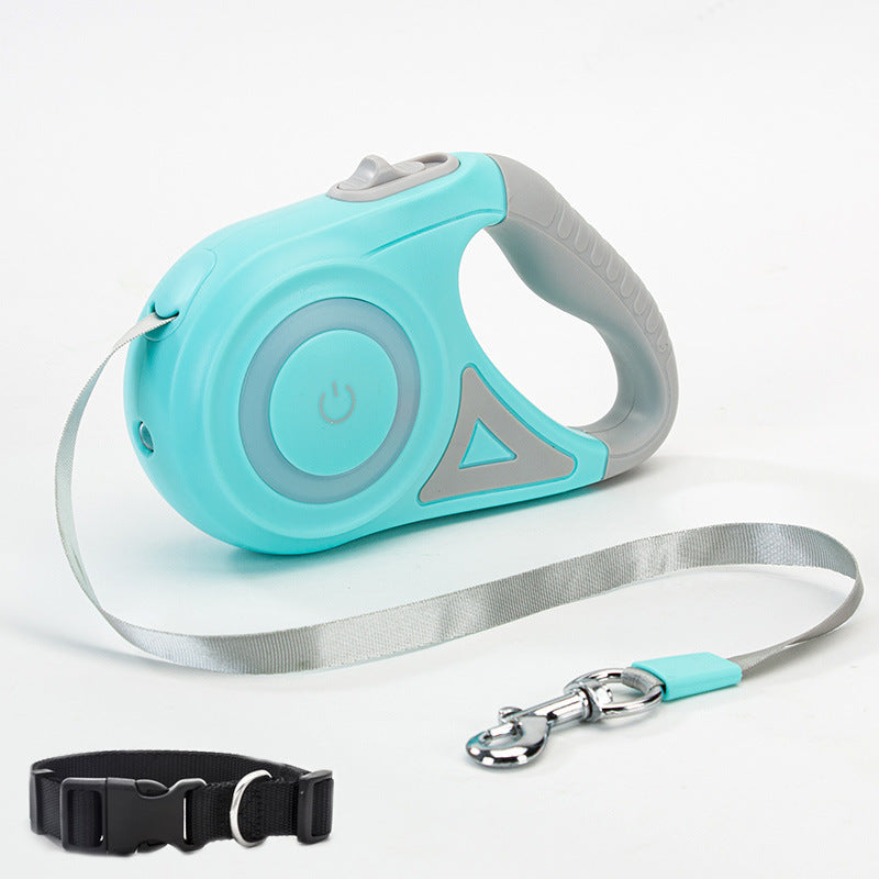 Dog Leash Retractable Leash And Dog Collar Spotlight Automatic Pet Dog Cat Traction Rope For Small Medium Dogs