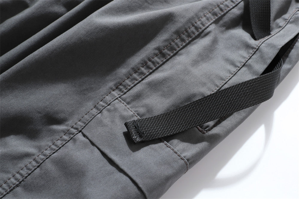 Men's Loose Multi-pocket Overalls With Belt