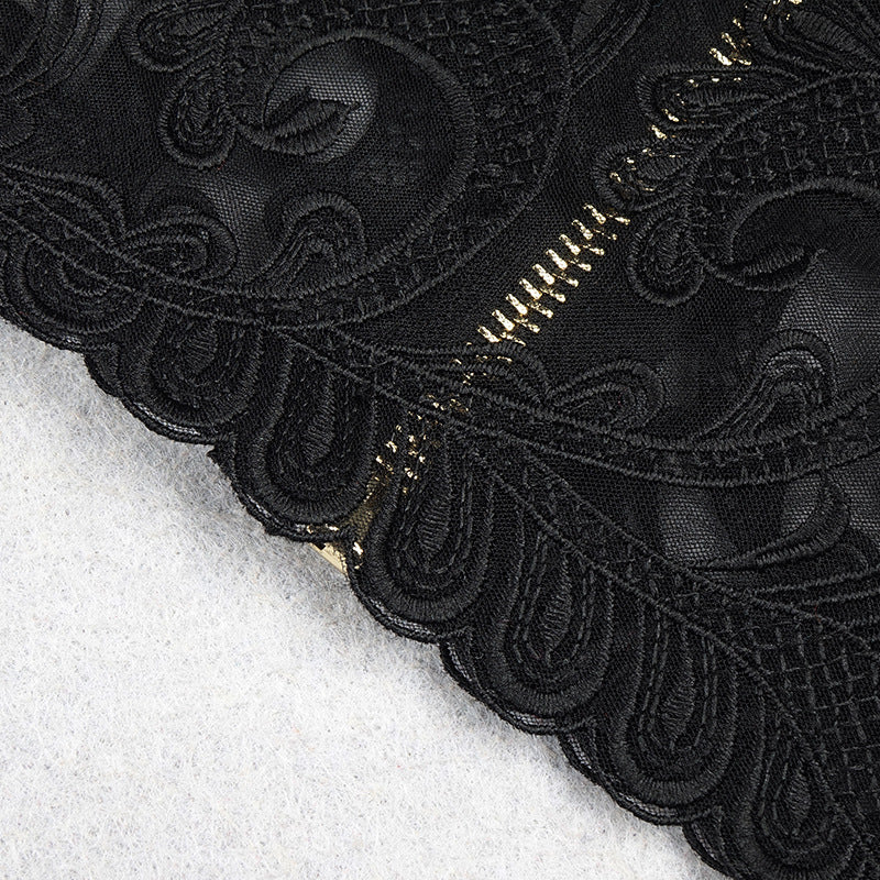 Lace Sling Elastic Two-Piece Vest Hip Skirt