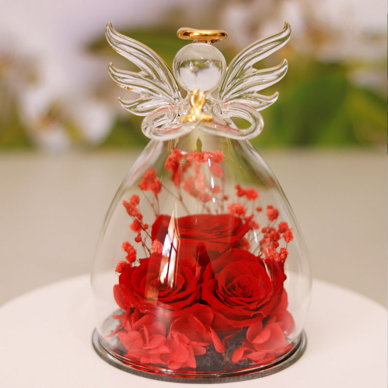 Eternal Rose Gift Box Angel Glass