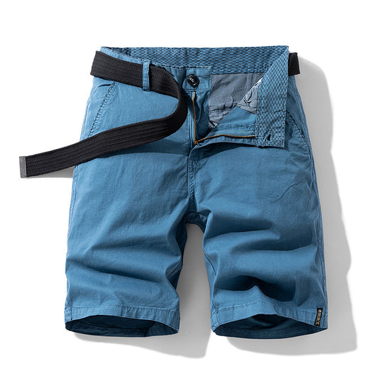 Hong Kong Style Loose Straight Men's Fifth Pants Summer