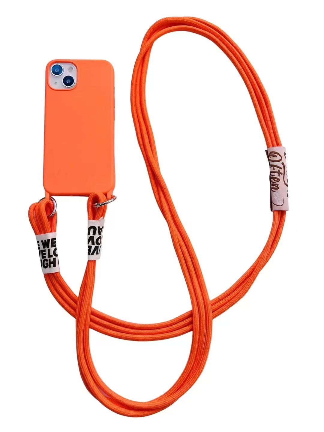 Long Diagonal Strap Liquid Silicone Phone Case