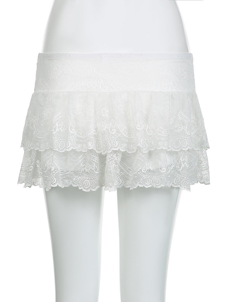 Pure Sexy Lace Low Waist Skirt Pants French