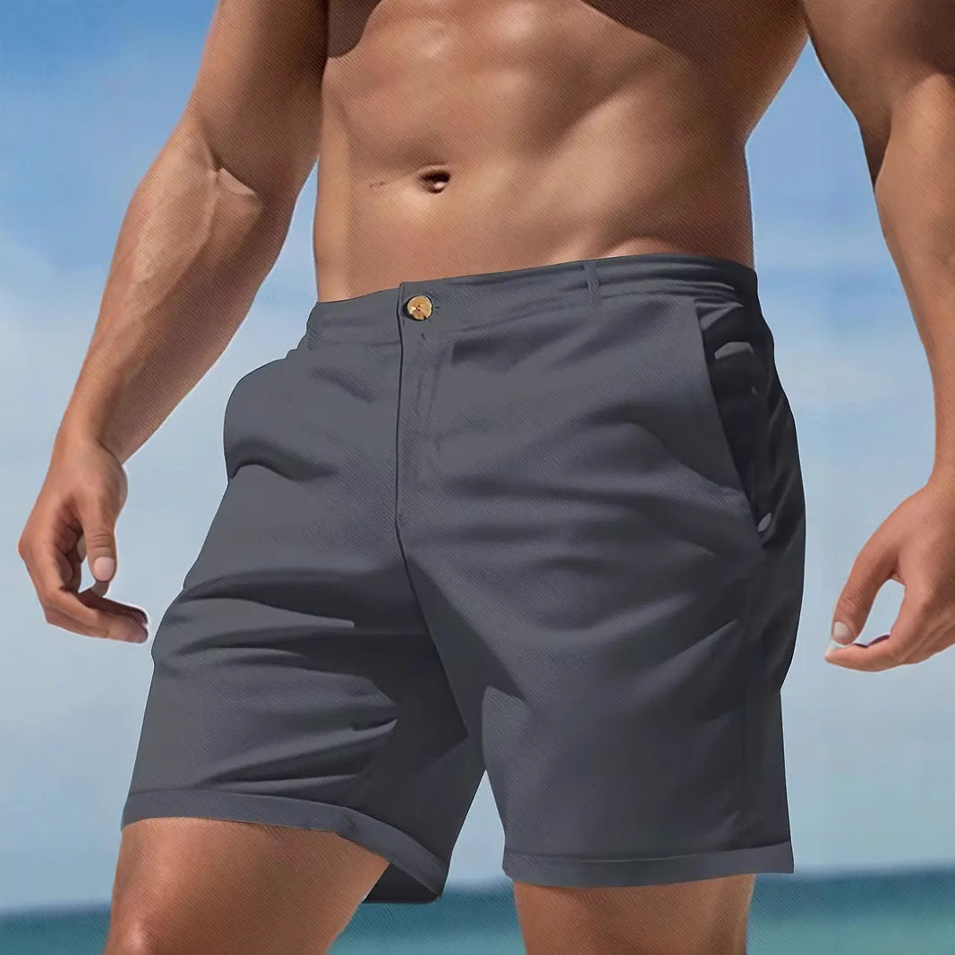 Men's Casual Sports Solid Color American Retro Shorts