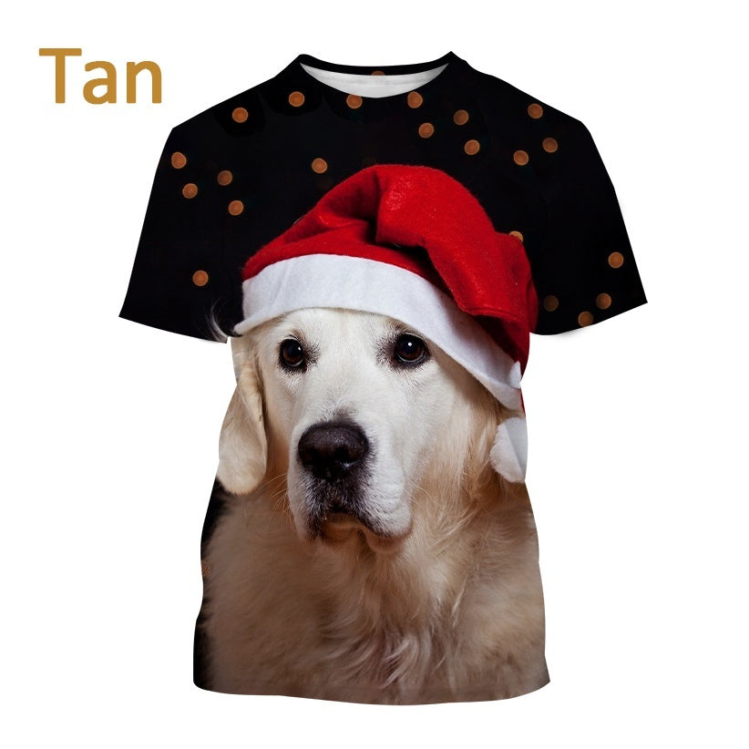 Men's And Women's Casual Golden Retriever 3D Printing T-shirt Fashion Short Sleeve