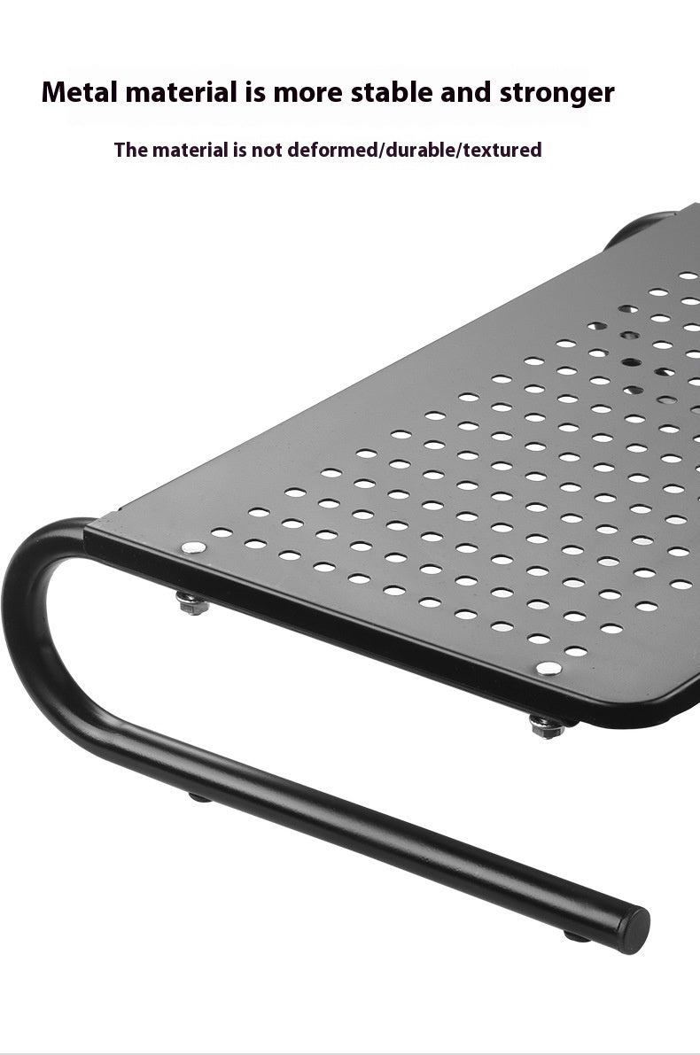 Elevated Laptop Desktop Base Storage Rack