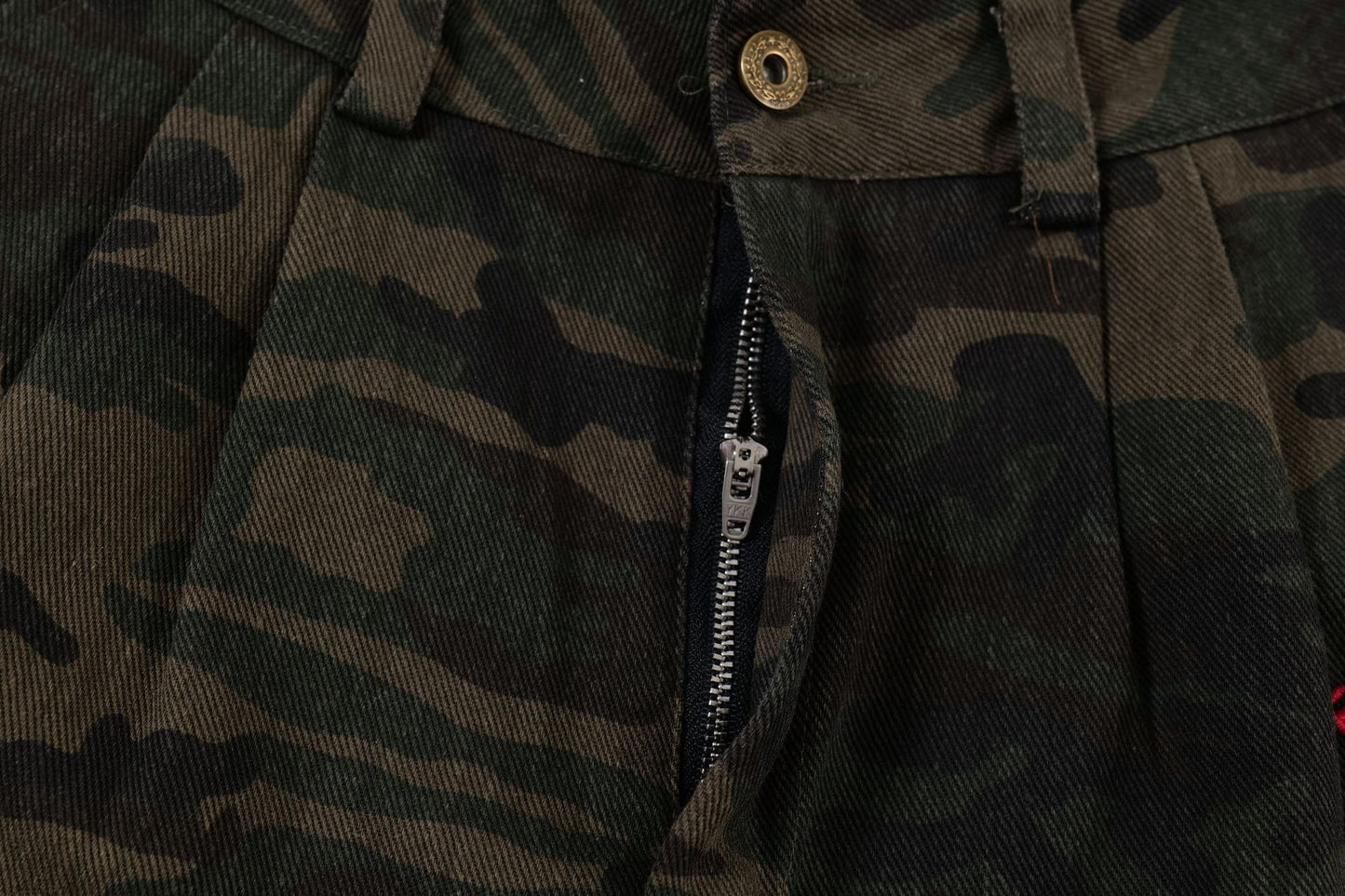 Workwear Camouflage Wide-leg Pants For Men