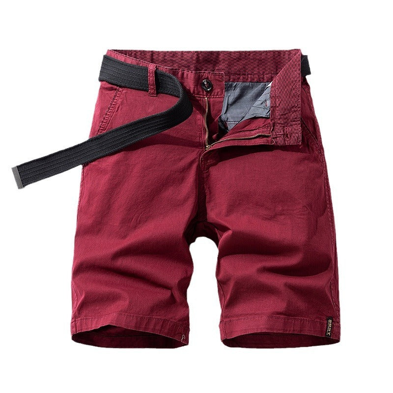 Hong Kong Style Loose Straight Men's Fifth Pants Summer