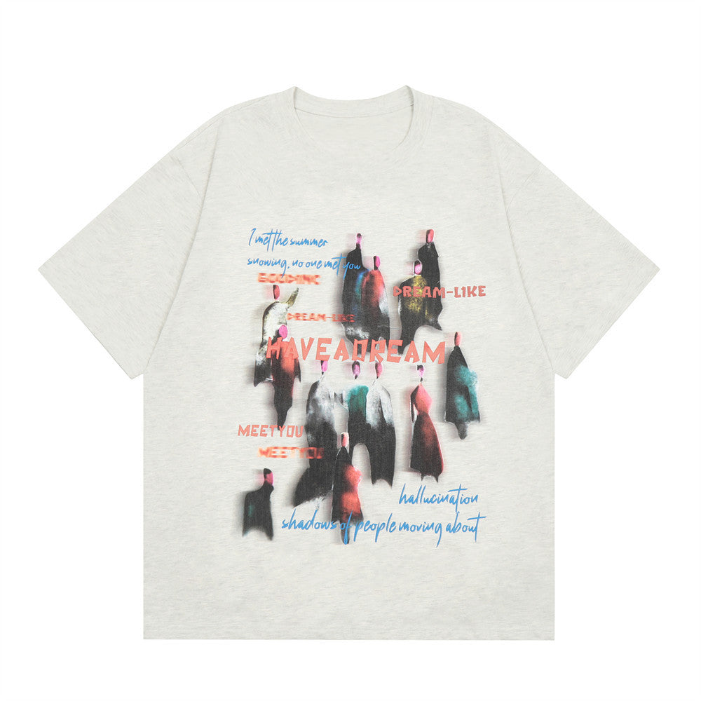 Creative Fashion Printed Short Sleeve Men