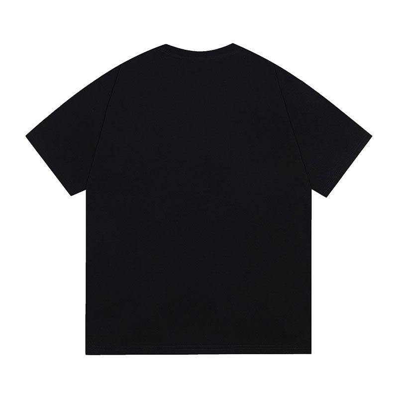 Men's Retro Alphabet Embroidered Short-sleeved T-shirt