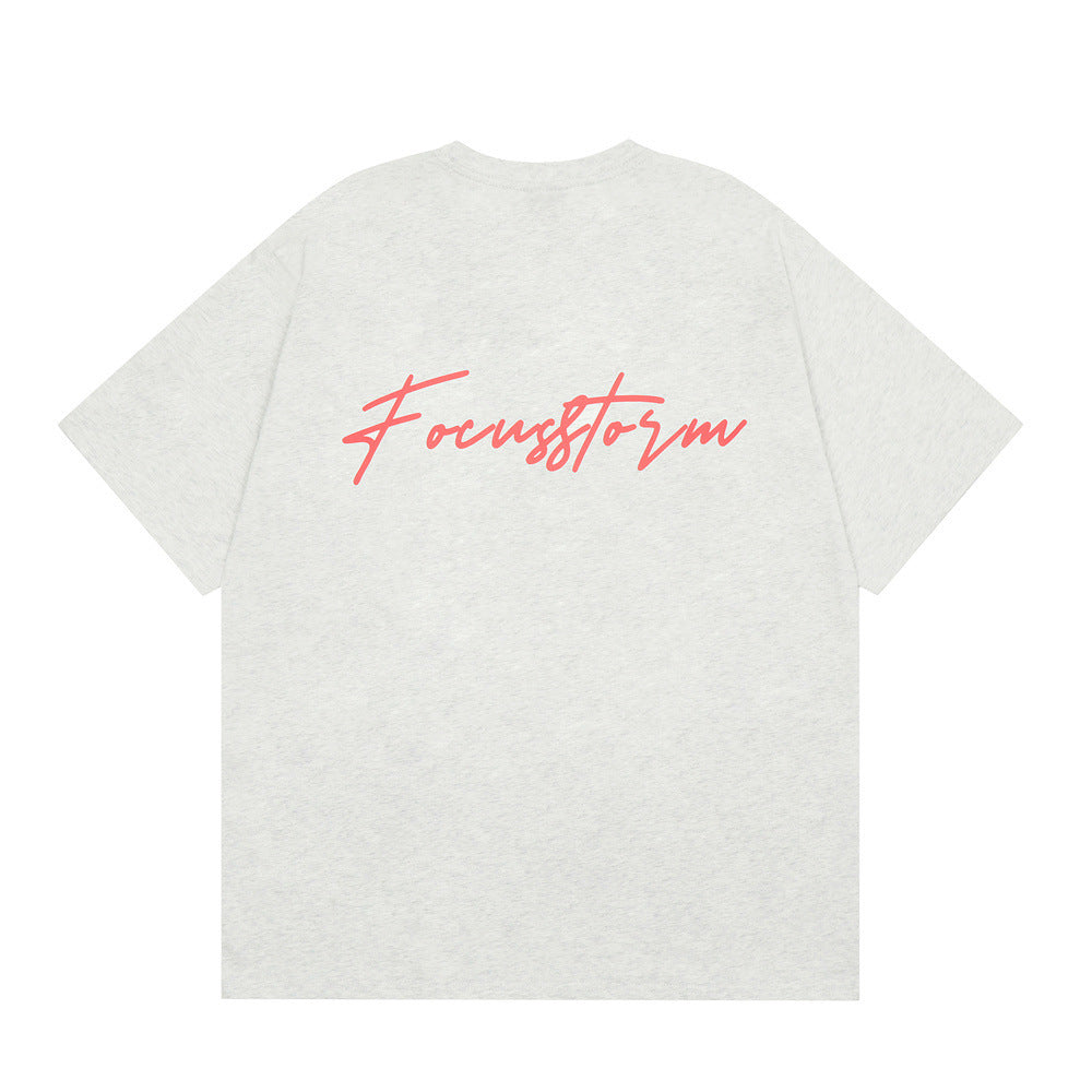 Scratch Printed Short-sleeved T-shirt For Men