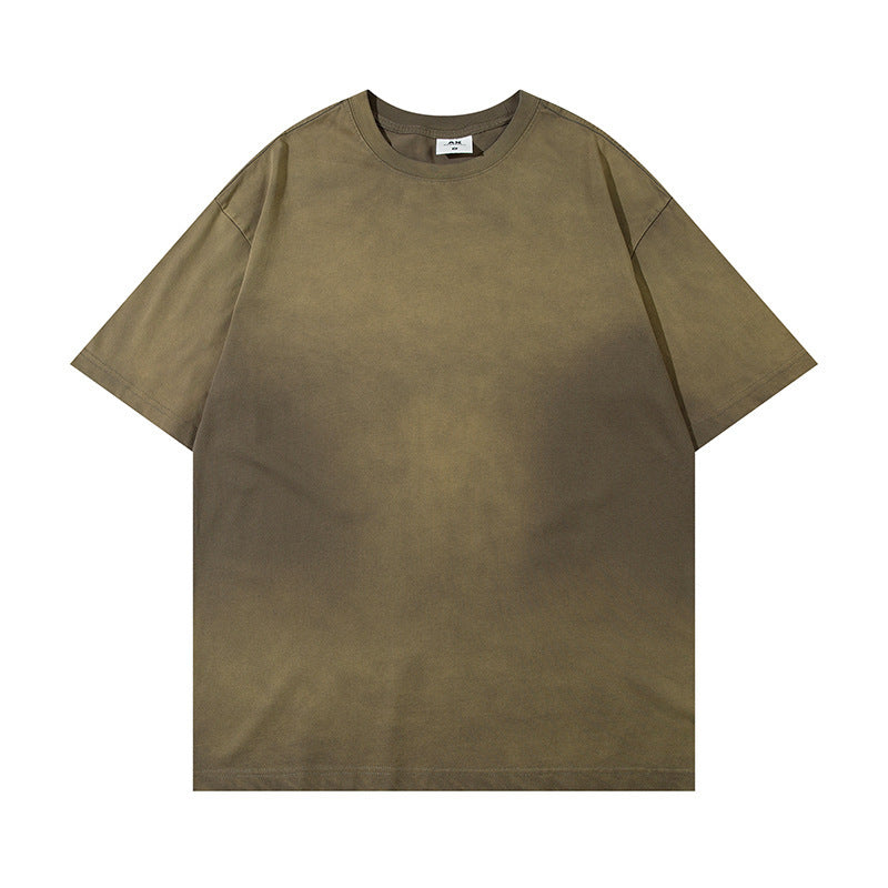 Wash Distressed Dirty Short Sleeve
