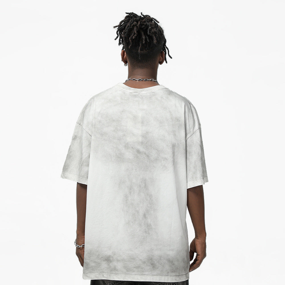 Wash Distressed Dirty Short Sleeve