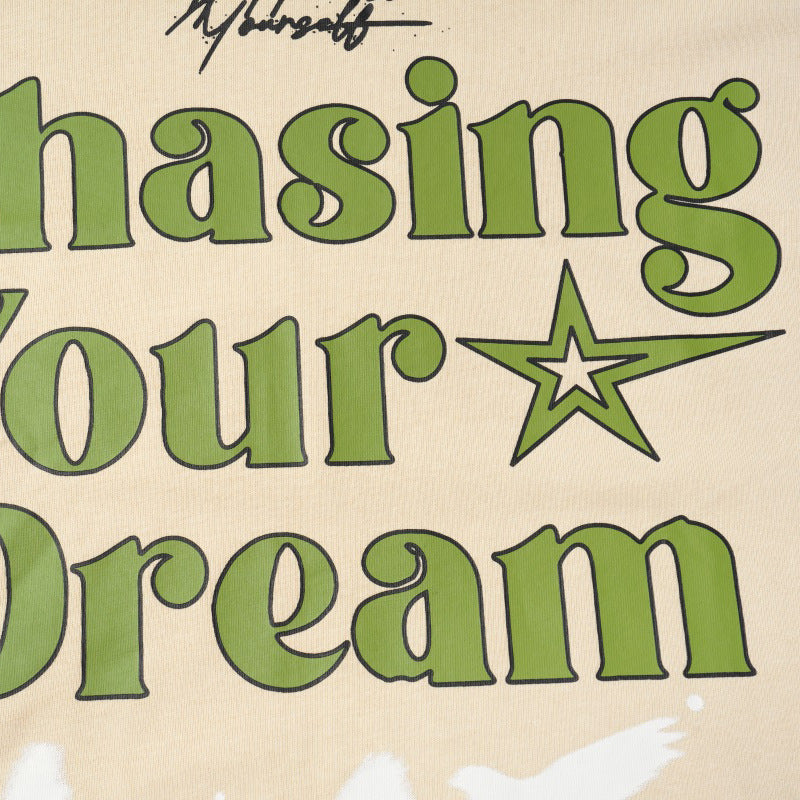 Peace Dove Letter Print Short-sleeve Men