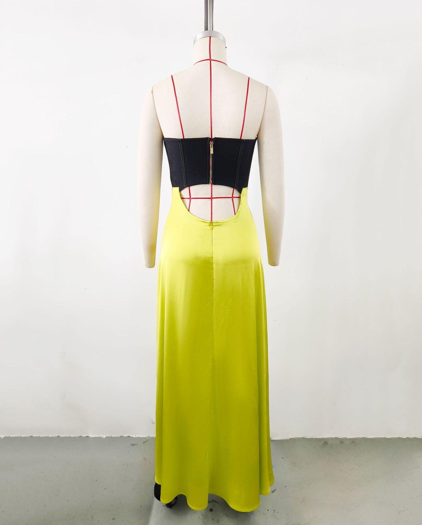 French Color Matching Pure Want Tube Top Dress