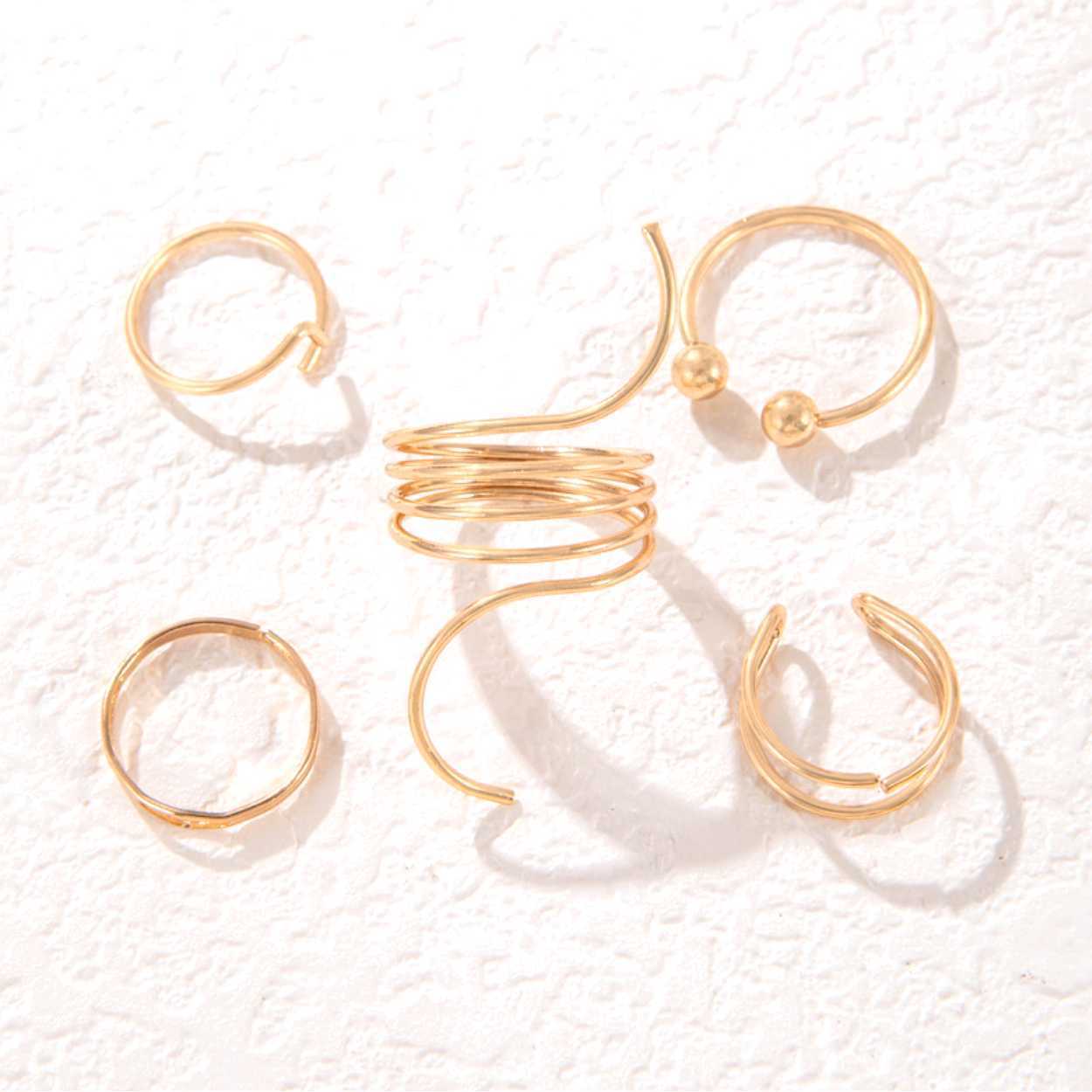 European And American Style Simple Retro Wave Open Ring