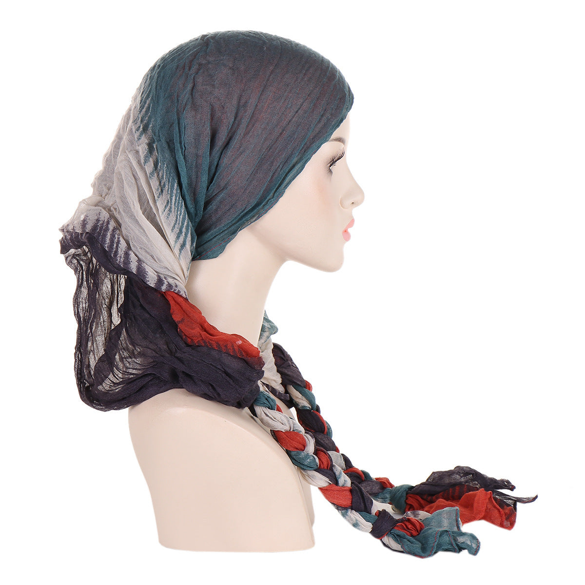 Tam-o'-shanter Hand-woven Braid Bandana Scarf Female Cap