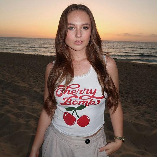 Women's Short-sleeved Shirt With Letter Print Knot