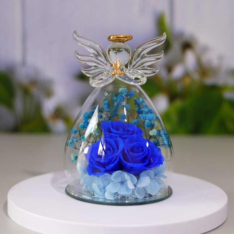 Eternal Rose Gift Box Angel Glass