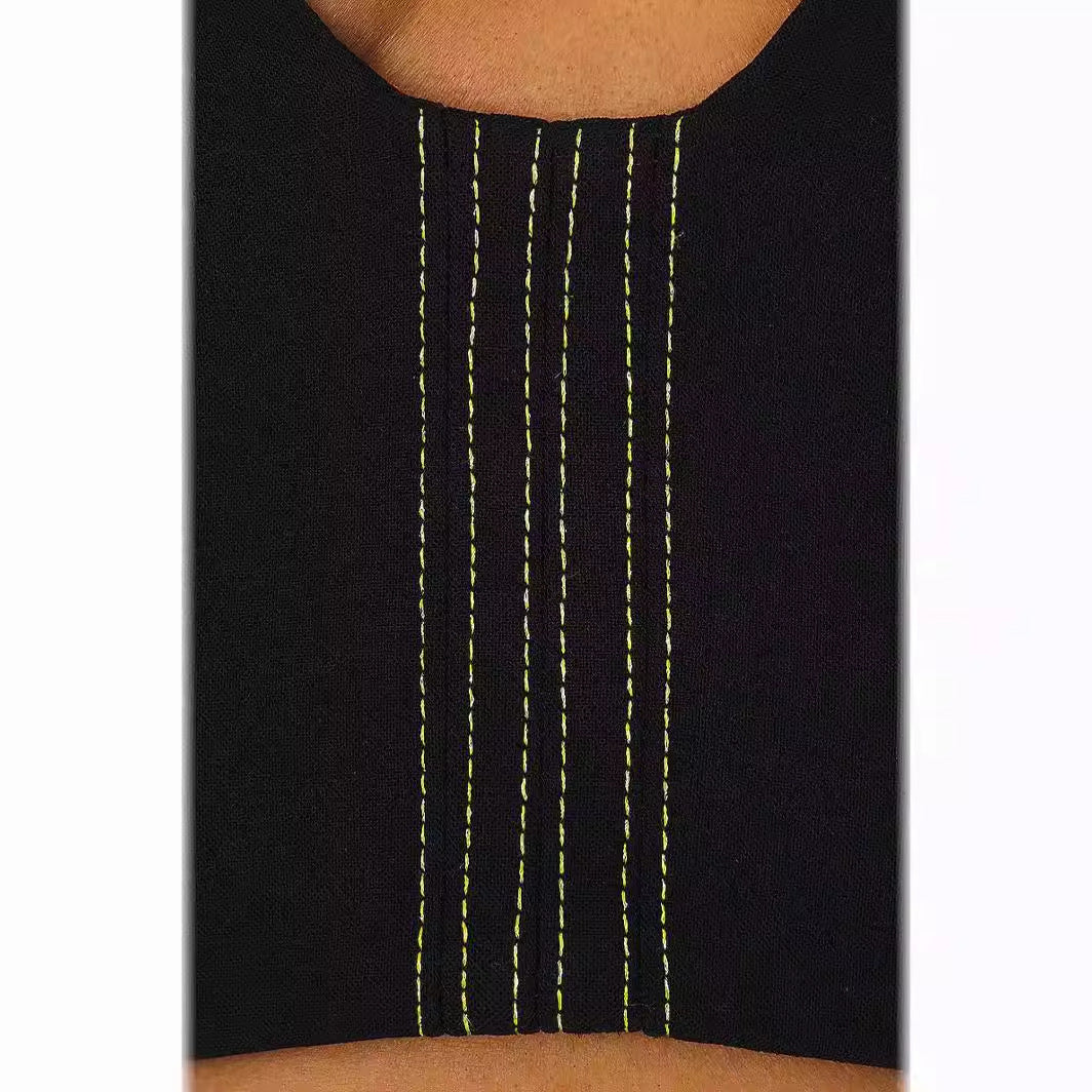 French Color Matching Pure Want Tube Top Dress