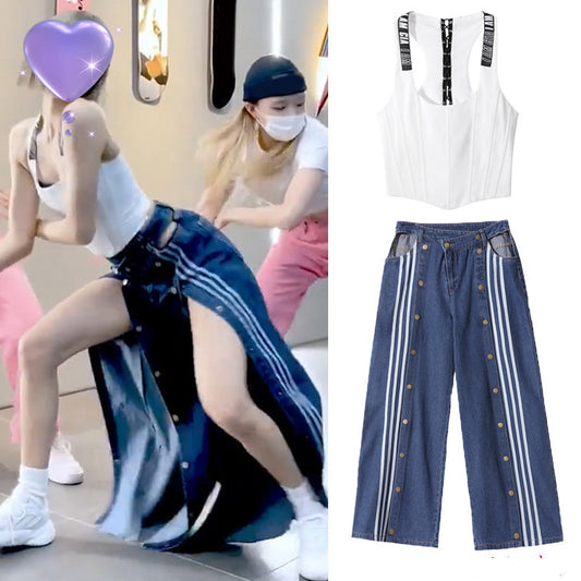 Spice Girls Tank Top Sling Jeans Outfit