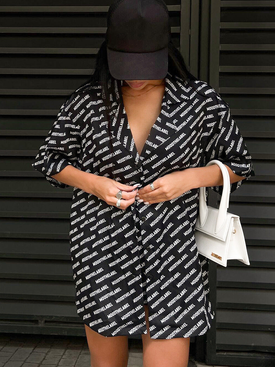 Women's Fashion Casual Loose Printed Two-piece Suit
