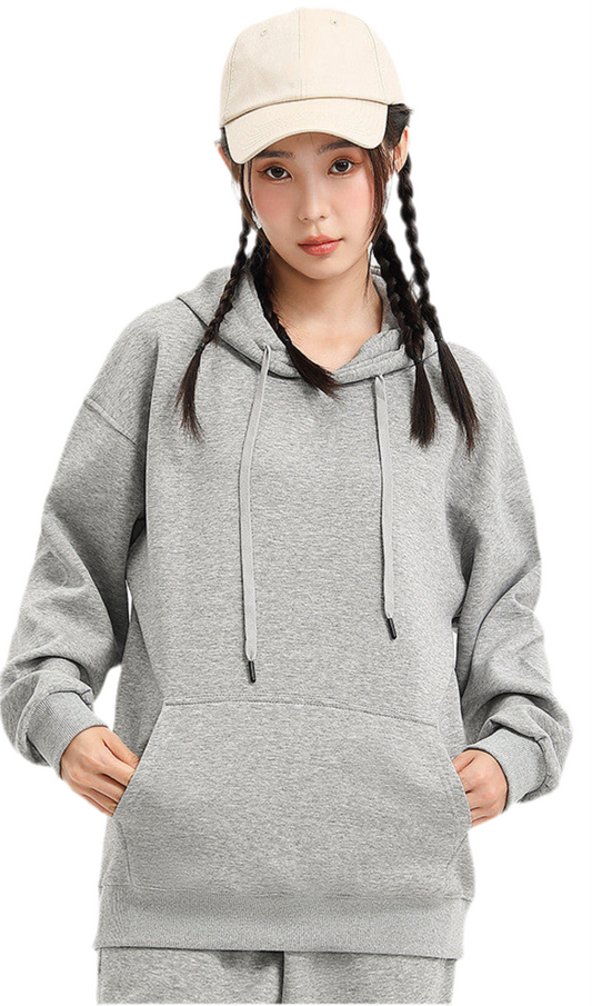 Women's Solid Color Hooded Double-sided Sweater
