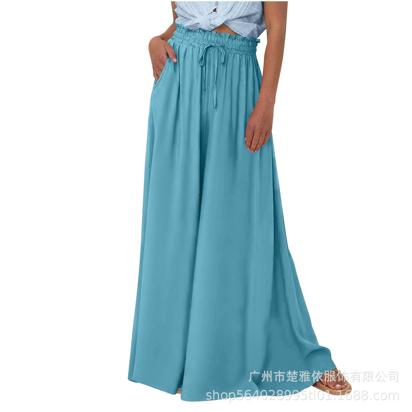 Women's High Waist Wide Leg Pants Casual Pants