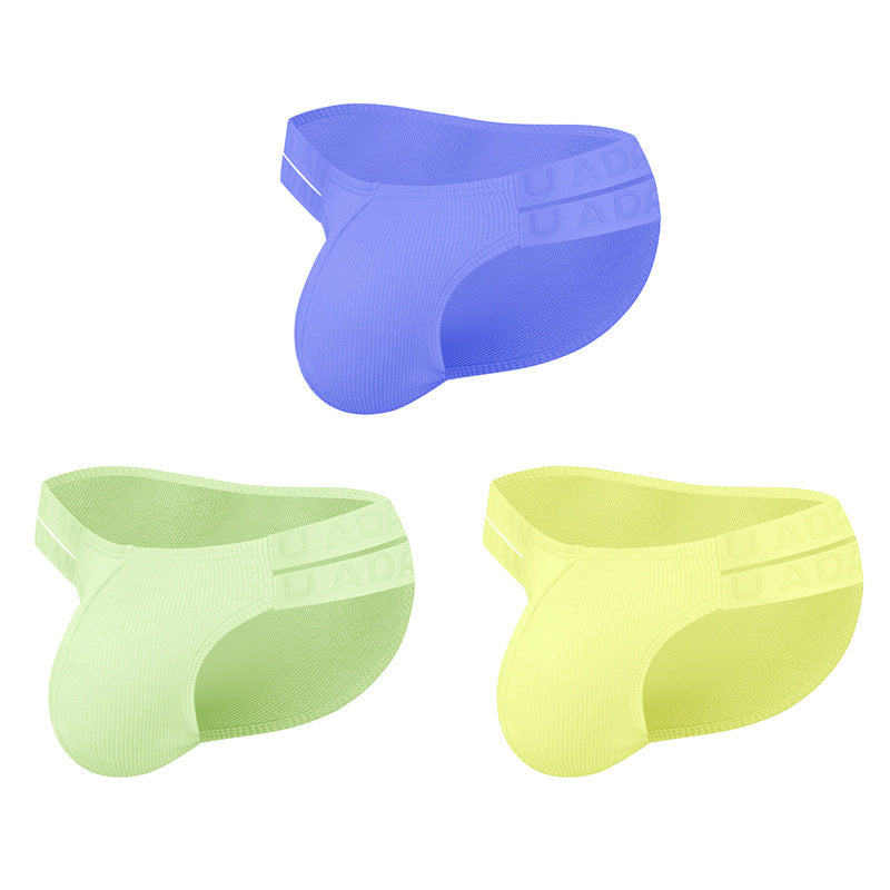 Dopamine Color Matching Thread Cotton Double Belt Hollow Low Waist Hip Lifting Underwear